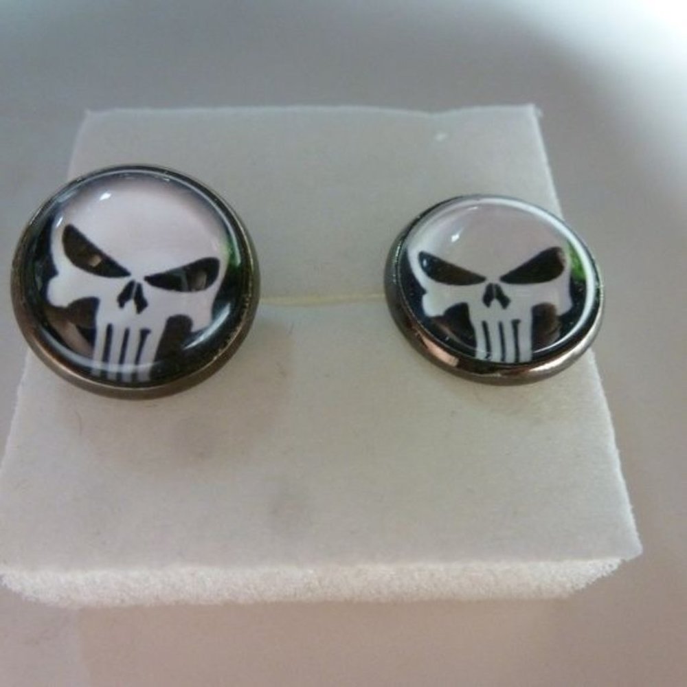 Punisher Post Earrings